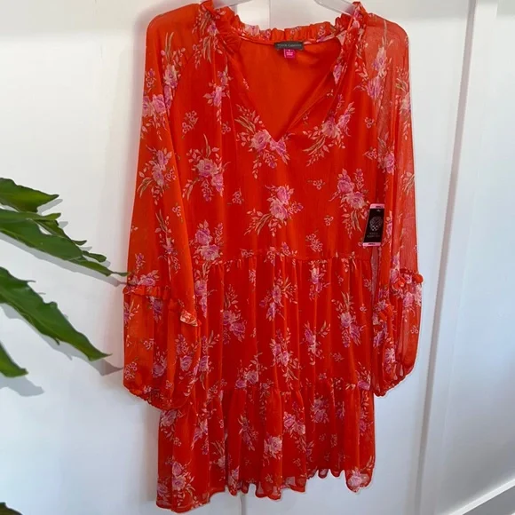 Vince Camuto orange and pink dress - Picture 5 of 7